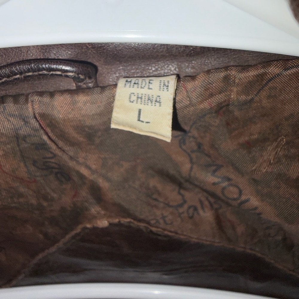 Roundtree & Yorke Dark Brown Leather Bomber Jacket - Picture 2 of 4